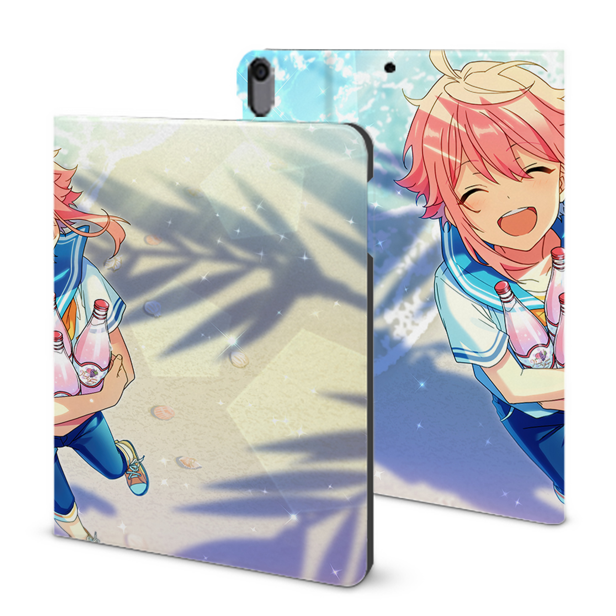（画像用） あんさんぶるスターズ! Ensemble Stars IPad ケース ブック型 PUレザー TPU 耐衝撃 軽量 薄型 ペン収納なし 全面保護 IPad 各モデル対応